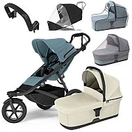 Thule Urban Glide 3 MAXI set Mid Blue + Soft Beige korbička