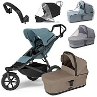 Thule Urban Glide 3 MAXI set Mid Blue + Tinted Taupe korbička