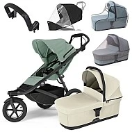 Thule Urban Glide 3 MAXI set Mist Green + Soft Beige korbička