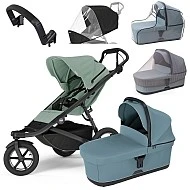 Thule Urban Glide 3 MAXI set Mist Green + Mid Blue korbička