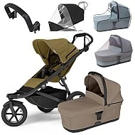Thule Urban Glide 3 MAXI set Nutria Green + Tinted Taupe korbička