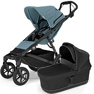 Thule Urban Glide 4 wheel MIDI set s korbou Mid Blue sporťák + Black korbička