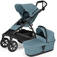 Thule Urban Glide 4 wheel MIDI set s korbou Mid Blue sporťák + Mid Blue korbička