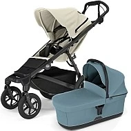 Thule Urban Glide 4 wheel MIDI set s korbou Soft beige sporťák + Mid Blue korbička