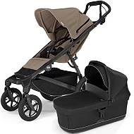 Thule Urban Glide 4 wheel MIDI set s korbou Tinted Taupe sporťák + Black korbička