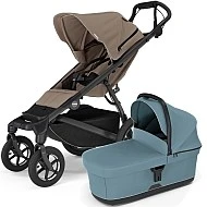 Thule Urban Glide 4 wheel MIDI set s korbou Tinted Taupe sporťák + Mid Blue korbička